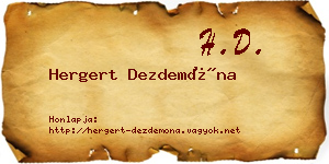 Hergert Dezdemóna névjegykártya